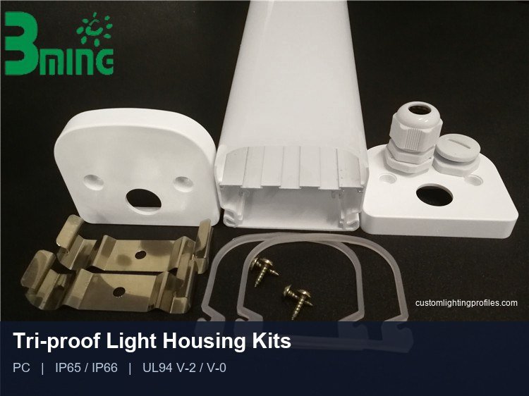 Tri-proof light housing kit